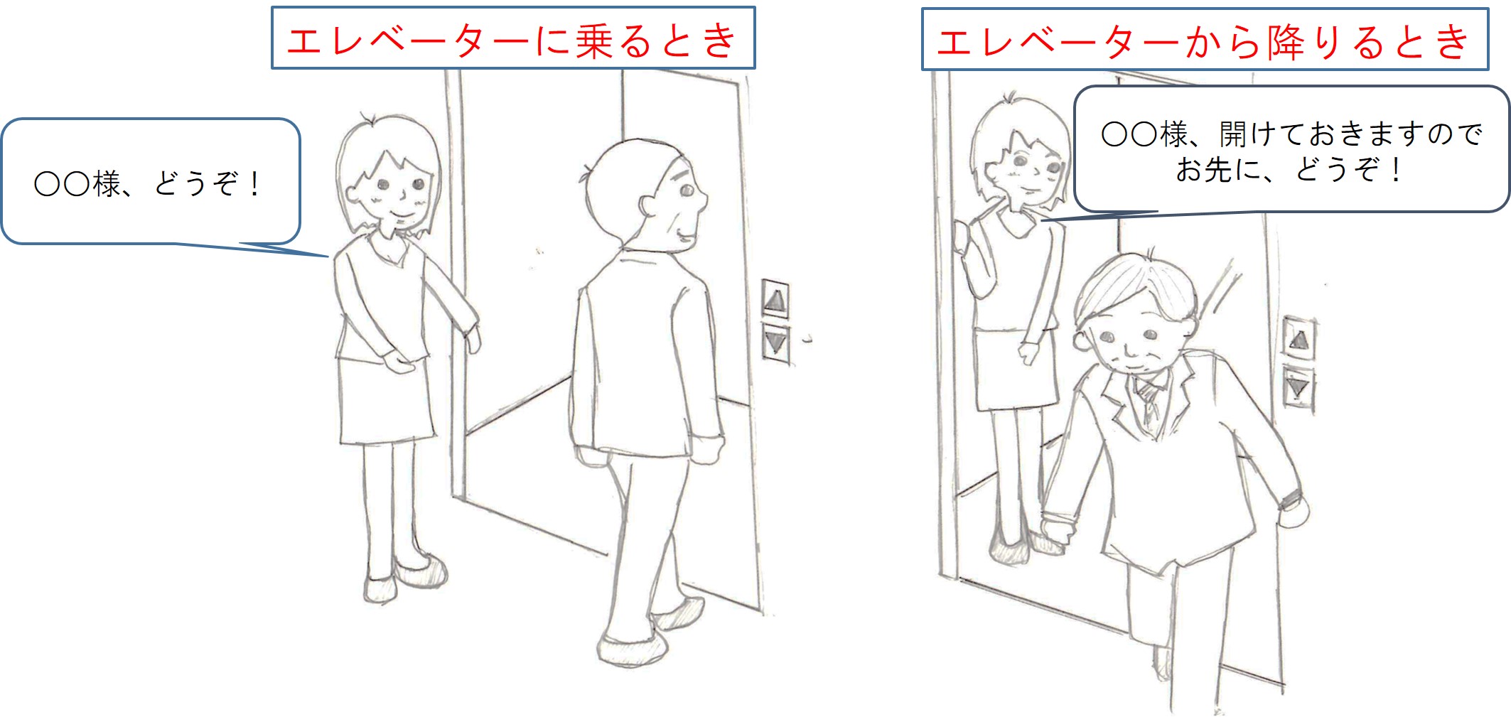 お客様対応のマナー：エレベーター案内のルール